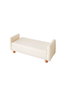 Atelier Del Sofa Banco TEDDY Sandikli - Blanco Tela Suave para Sala de Estar o Dormitorio, Medidas 115x50x40 cm